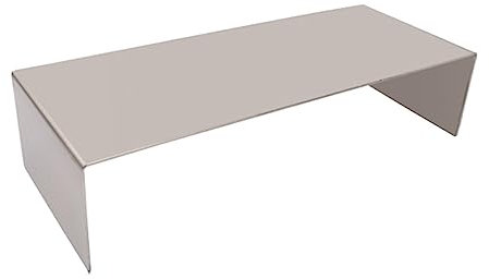 XPLKQXE Edelstahl Schuhe Display Risers, Rechtwinklig Taschen Display-Ständer, Sammlerstücke Vitrinenbefestigungen，3 Größen (Farbe : Silver-A, Größe : 22X10X4.5cm)