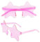 flintronic 2 Paar Hippie Sternbrille, Transparente Candy Color Sonnenbrille für Geburtstagsfeier, Halloween, LNeuheit Party ustige Partybrillen für Erwachsene, Jungen und Mädchen, Rosa