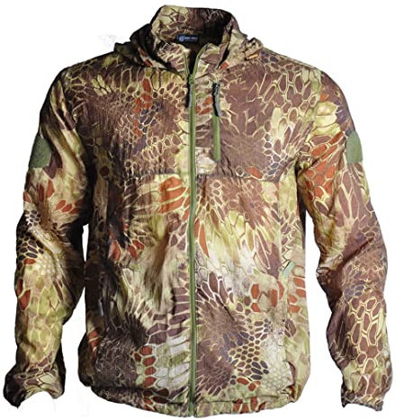 Hcclijo Herren Wasserdichte Fahrradjacke Fahrrad Langarm Angelbekleidung Mit Kapuze Outdoor Jungle Python XL