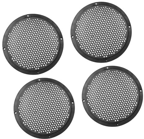 A ABSOPRO Speaker Cover Mesh Grill Horn Guard 6 Inch Plastic (Set of 4)