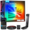 Govee TV Hintergrundbeleuchtung 3 Lite mit Fish-Eye Korrektur Funktion, Sync für 75-85 Zoll TVs, 5M RGBICW WiFi TV LED Strip mit Kamera, 4 Farben in 1 Lampenperle, Sprach- & APP-Steuerung