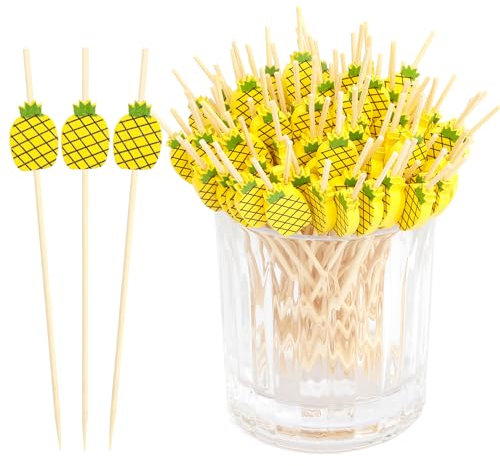 100pcs Cocktailspieße Fingerfood Spieße Burger Spieße Fingerfood Obst Spieß Zahnstocher Mit Jackfrucht 12cm Cocktail Picks Lang Bambus Zahnstocher Für Vorspeisen Deko Spieße Holz Für Party