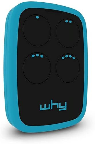 WHY EVO - Radiocomando Universale Apricancello - Multifrequenza da 300 a 868Mhz - 4 Tasti - Blue - Sky Blue