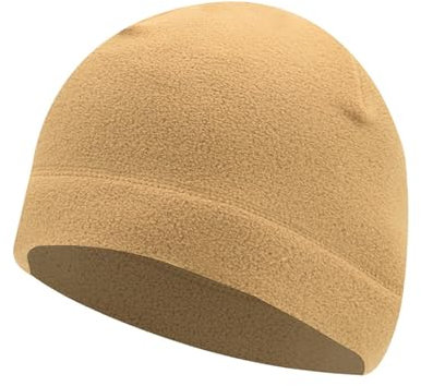 HIQIU Winter Warm Fleece Mütze für Damen und Herren, Unisex Outdoor Sport Radfahren Einfarbig Wintermütze Ski Beanie Cap (DE/NL/SE/PL, Alphanumerisch, Einheitsgröße, M, Khaki)