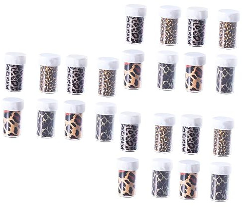 Housoutil 3 8 Leopard Star Nagelpapier Nagelsticker zum Aufkleben Nagelsticker Leopard Folienverpackungen für Fingernägel Nagelsticker mit Leopardenmuster Nail-Art-Aufkleber Flaschen-