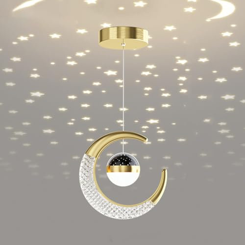 Mengjay Moderne Pendelleuchte Esstisch, LED Esstischlampe Hängend Hängeleuchte, Höhenverstellbare Hängelampe Pendellampe für Esszimmer Küche Wohnzimmer (Gold (warmweißes Licht))