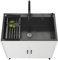 Mobile cucina 2 ante con lavello inox, Mobile cucina sottolavello, Armadio per lavello con 1 vasca(750X450mm/29.5X17.7in,White)