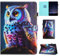 CASAFUNY Hülle für Samsung Galaxy Tab A9 Plus/ A9+ 11 Zoll 2023 PU Leder Schutzhülle Cover mit Auto Schlaf/Wach Tablette Case für Samsung Galaxy Tab A9 Plus Tablet SM-X210/X216/X218, Schillernde Eule