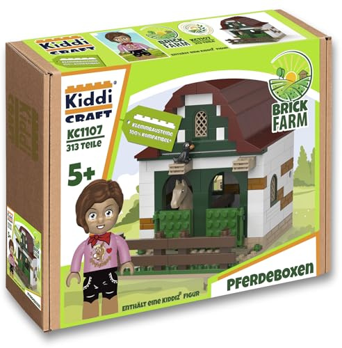 KIDDICRAFT KC1107 Ponyhof-Erweiterung - Außenboxen - Klemmbausteine -