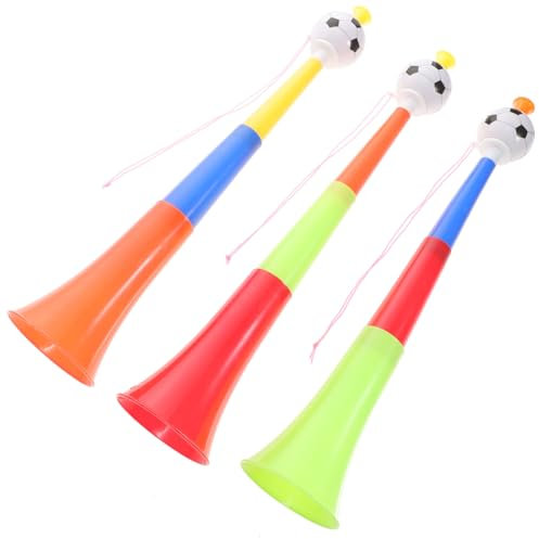 AUTSUPPL Set Mit 4 Stück Plastik Vuvuzela Tröte - Ausziehbares Fußball-Hupe Spielzeug Trompete Zur Unterstützung Bei Fußballspielen Krachmacher Im Stadion Kinderfreundlich Ideal Für