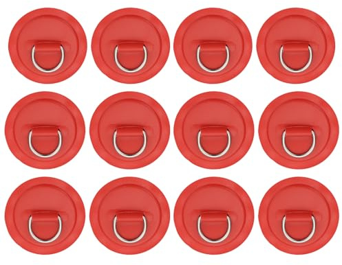 PATIKIL ,mm Paddle Board D Ringe STK Edelstahl PVC Patch Pad Weiß | D Ring Kein Kleber Enthalten Schlauchboot Zubehör für Kajak Surfbrett