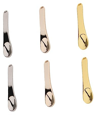 Beatifufu 6pcs Cosmetic Spoon for Cream and Eye Cream Application Zinc Alloy Makeup Tool for Skincare Travel-friendly Facial and Lotion Applicators