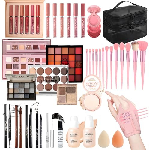 Make Up Set, Makeup Kit für Frauen, All in One Make up Kit, Makeup Geschenksets für Frauen Inklusive Makeup Aid Gürtel Foundation Lidschatten Palette Lippenstift Eyeliner Mascara Kosmetikpinsel