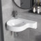 BRCYKRWY Lavabo in Ceramica Piccolo Lavabo per Bagni Mobile Bagno Lavabo Angolare Mobile da Bagno con Rubinetto e Scarico Mobile Bagno con Lavabo Lavandino per Piccoli Guardaroba e Bagno