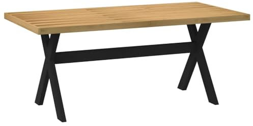 Willood Esstisch NOAIN X-Form-Beine 180x90x75 cm Massivholz Kiefer