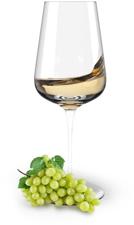 PurePremium White Wine Glasses Set of 4 - Lead-Free Crystal - Hand-Blown 525ml Large Thin Rim Glassware - Dishwasher Safe Wine Glasses with Long Stem & Stable Base - Designed for Sommeliers