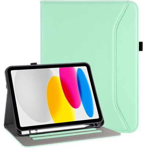 Vakarey Funda para iPad A16 11 Pulgadas 2025,para iPad 10 Generación/11 Generación Funda con Soporte para Lápiz,Verde Menta