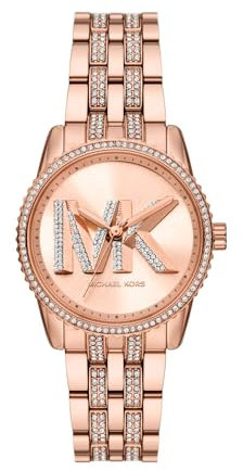 Michael Kors Damenuhr Bryant 3-Zeiger-Werk Edelstahl roségoldfarben, MK7541
