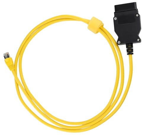Annlpoy 1pcs Cavo enet obd2, Cavo interfaccia ethernet obd2 da 2 m,Interfaccia di Codifica e Programmazione, Compatibile con BMW ICOM ISTA+, Bootmod3, BimmerCode per Serie F, G, 1, 3, 5, 6, 7, GT, X