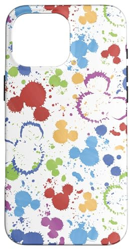 Disney Ink and Paint Mickey Mouse Icon Splat Pattern Case for iPhone 16 Pro Max