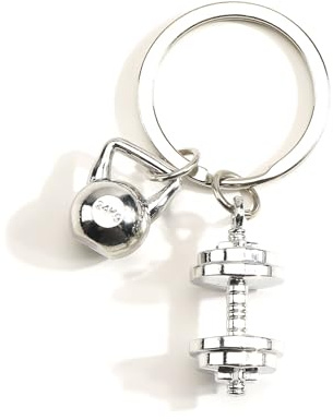 Gallkeat Dumbbell Keychain, Fitness Key Ring, Exercise Keyring Present for Gym Men Athlete