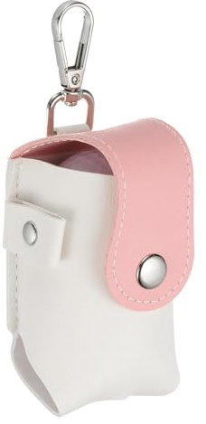 sourcing map 2 sacs de rangement pour balles de golf de 4,6 x 9,4 cm, en cuir synthétique avec clip de ceinture, sac de rangement avec porte-tee pour homme et femme, rose