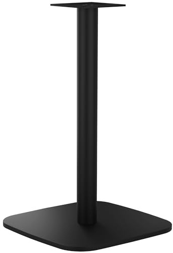 CLP Piètement de Table en métal Noir, Pieds de Table Marudi en Acier Peint par poudrage, pour l'intérieur et l'extérieur, Couleur:Noir, Forme:carré