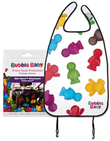 Bubble Baby Back Seat Protector for Car - Kick Mats for Front Seats Universal Fit, Waterproof Seat Back Covers, Easy Clean Car Seat Protector Kids