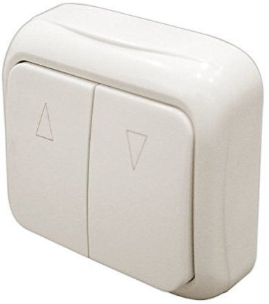Pulsador doble de superficie para control de persianas de 80 × 80 × 30 mm Electro Dh 36.475 8430552140541