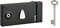 THIRARD - Serrure Horizontale en Applique à Clé à Fouillot pour Porte de Chambre - Droite - Axe 58 mm - 140 x 82 mm - Noir - 1 Clé - Mécanisme à 2 Tours