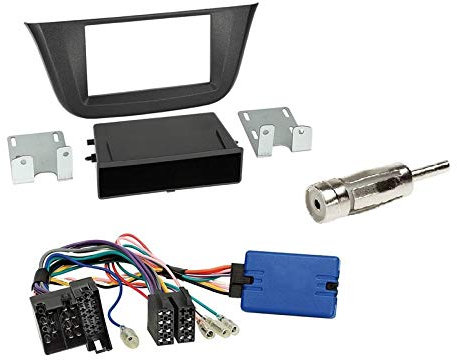 1 DIN Radio Einbauset mit Lenkradfernbedienung für Iveco Daily 5 ab 07/2014 schwarz