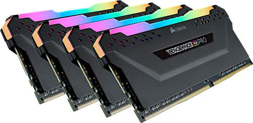 Corsair Vengeance RGB PRO 64 GB (4 x 16 GB) DDR4 3600 MHz C18 XMP 2.0 Enthusiast RGB LED Illuminated Memory Kit - Black