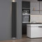 ELEGANT - Radiatore a pannello verticale di design, 1800 x 236 mm, colore antracite, doppio strato, connettore centrale, scaldasalviette