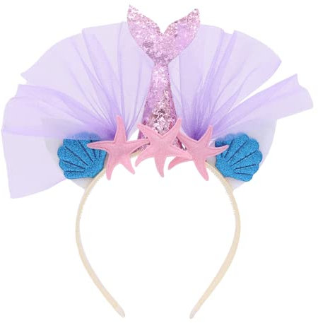 thematys Meerjungfrau mermaid Haarschmuck | Haarreif | Haarreifen | Haarband | Mädchen | Kinder | Erwachsene | Accessoire | Fasching | Karneval | Cosplay | Kinder-Geburtstag | Kostüm (Style004)
