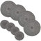 JZK Set 8 Resistente al Calore rustiche tovagliette e sottobicchieri, 4 sottopiatti tovagliette Rotonde Grigio 36cm e 4 sottobicchieri 18cm