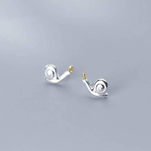 S&RL S925 Silber Ohrstecker Kleine Frische Kreative Persönlichkeit Kleine Schnecken Niedliche Ohrringe Einfachen Studentenschmuckein Paar, 925 Silber