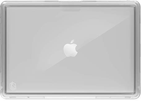 STM Bags Dux Case Schutzhülle für Apple MacBook Pro 13,3 (2019-2020) - transparent [Transparente Rückseite I Gummifüße I Präzise Aussparungen für die Anschlüsse]
