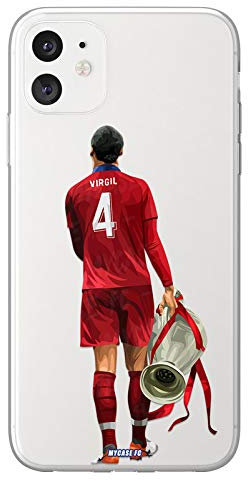 MYCASEFC Coque Football Personnalisable Van Dijk Huawei Y6 2017 en Silicone. Housse de Foot pour Smartphone personnalisée et fabriquée en France en TPU