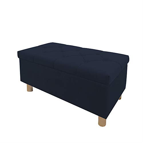 Comfort-Pur Sitzbank Sitzhocker Sitztruhe mit Stauraum Aufbewahrungsbox (Marineblau)