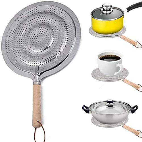 BEAUTYBIGBANG 2021 Universel Diffuseur de Chaleur en Acier Inoxydable 21 cm Diffuseur de chaleur pour cuisinière à gaz ou cuisinière électrique