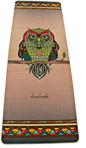 dualseele Eco Yogamatte rutschfest aus Jute und Naturkautschuk mit Tragegurt (183 x 68 x 0,5 cm) (Magic Owl)