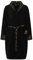 Carlo Colucci Premium-Bademantel Raffaele für Herren aus weicher nachhaltiger Baumwolle mit aufwendigen Details, Farbe:Schwarz und Gold, Größe:XL