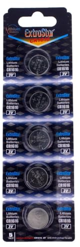 5 Pezzi Batterie a Bottone, Pile a Bottone Monouso 3V (CR1616)