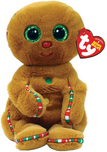 Ty Crispin Gingerbread Man Beanie Belly | Christmas 2022 Beanie Baby Soft Plush Toy | Collectible Cuddly Stuffed Teddy