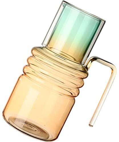 Zerodeko 1 Set Bottiglia D'acqua Di Colore Sfumato Piani in Tagliati a Misura Brocca Da Tè in Bevanda Bottiglia D'acqua Di Cristallo Abito Con Coperchio Bicchiere D'acqua