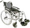 FabaCare Rollstuhl Easy Economy, Reiserollstuhl faltbar leicht Alu, Leichtgewichtrollstuhl bis 125 kg, Transportrollstuhl ultraleicht, Sitzbreite 45 cm