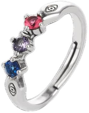 XJruixi Anime Ring Itadori Yuji Gojo Satoru Cosplay Adjustable Unisex Rings Jewelry Prop Accessories Gifts