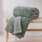 RECYCO EVERGRACE Sherpa Decke Wohndecke Matcha Kuscheldecke 127x152cm, Klein Weich Warm Flauschig Dick Decke/Fleecedecke/Couch Wohnzimmerdecke/Sofadecke für Bett Sofa Couch Wohnzimmer, Grün