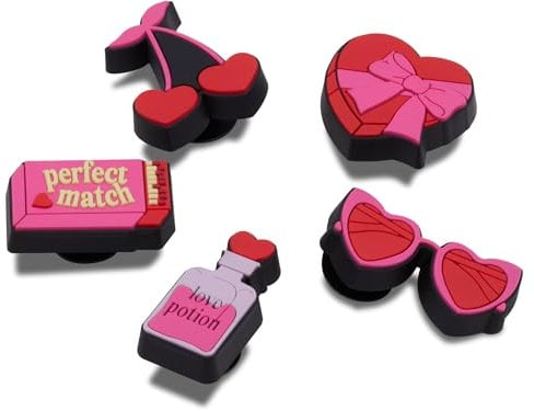 Crocs Shoe Charm 5-Pack | Personalize with Jibbitz for, Amuleto de Zapatos Unisexo, Lovers, Talla única