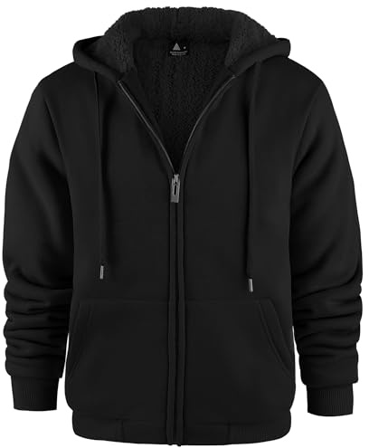 JACKETOWN Felpa con Cappuccio da Uomo Thickened Hoodie Giacca Invernale in Pile Calda